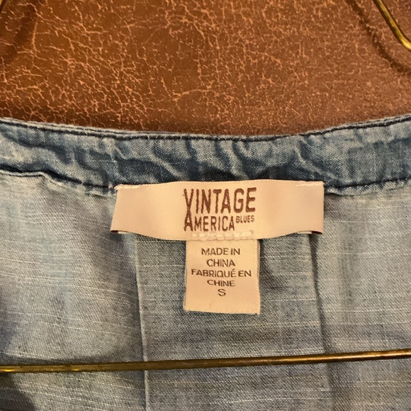 Vintage America blues embroidered denim shirt - Picture 4 of 4